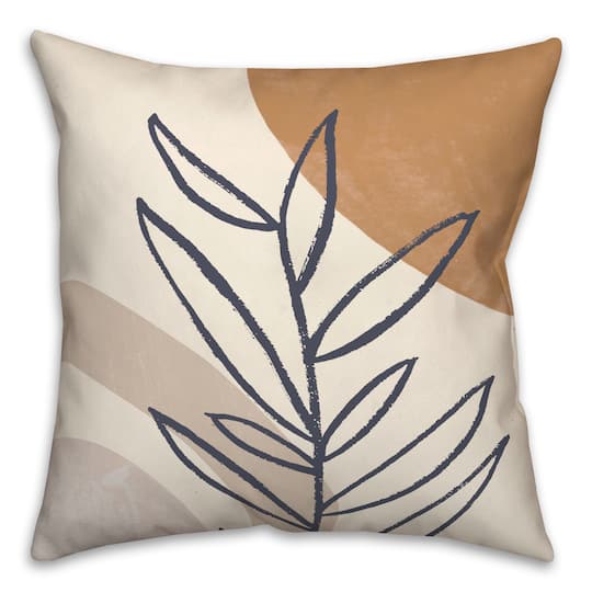 Mid Mod Arch Leaves Indoor/Outdoor Pillow